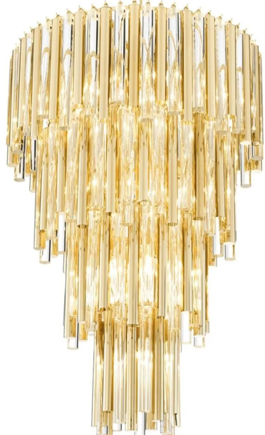 Casa Padrino Luxus Kronleuchter Gold Durchmesser 57 x H. 88 cm - Hotel Möbel