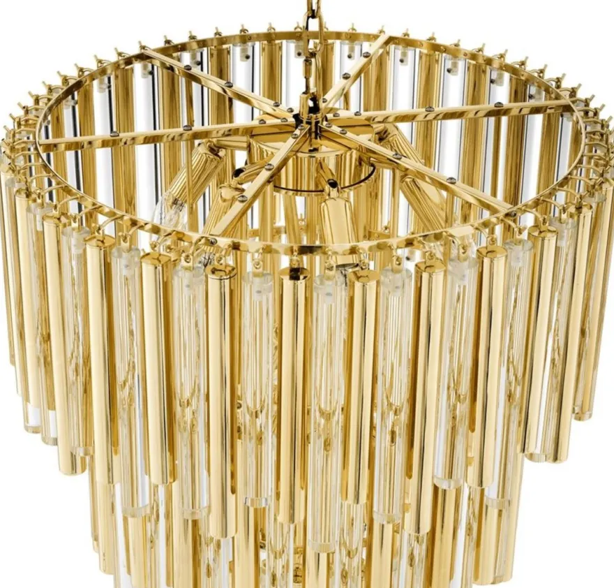 Casa Padrino Luxus Kronleuchter Gold Durchmesser 57 x H. 88 cm - Hotel Möbel