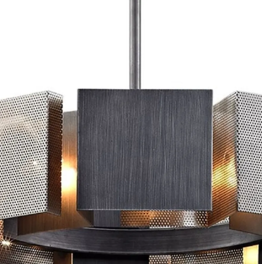 Casa Padrino Luxus Kronleuchter Graphit / Silber Ø 69,9 x H. 18,4 cm - Luxus Kollektion