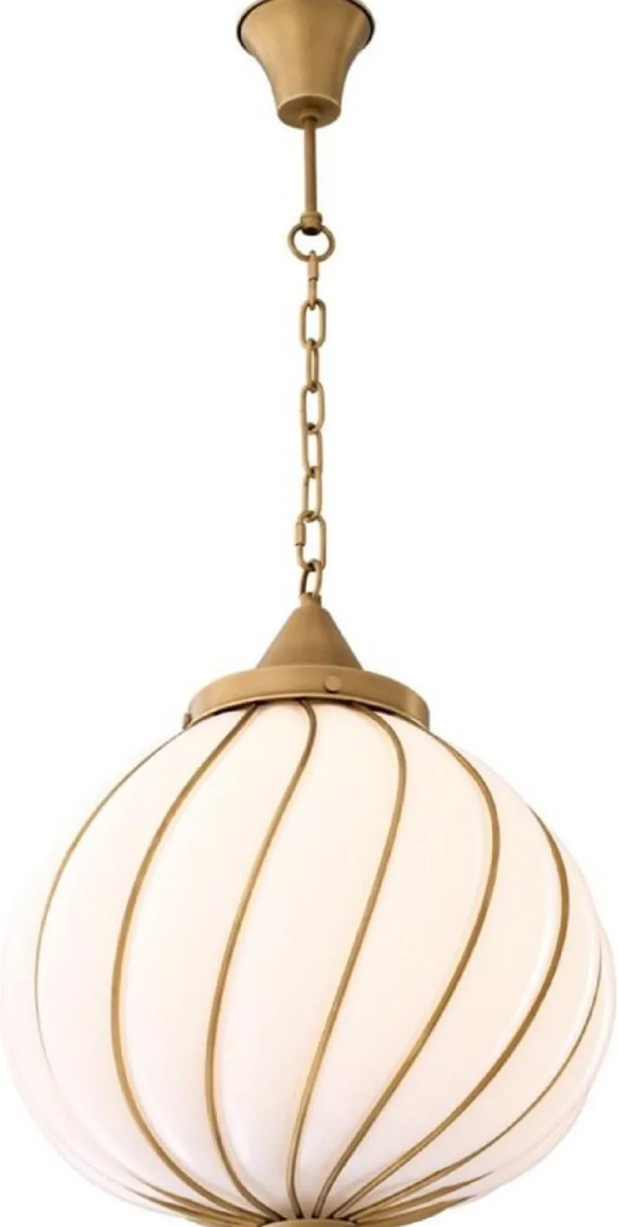 Casa Padrino Luxus Kronleuchter Antik Messingfarben / Weiß Ø 43 x H. 50 cm - Luxus Kollektion