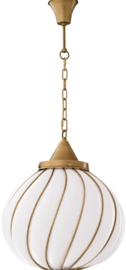 Casa Padrino Luxus Kronleuchter Antik Messingfarben / Weiß Ø 43 x H. 50 cm - Luxus Kollektion