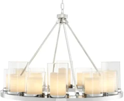 Casa Padrino Luxus Kronleuchter in silber 90 x H. 65 cm - Hotel Restaurant Kollektion