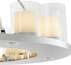 Casa Padrino Luxus Kronleuchter in silber 90 x H. 65 cm - Hotel Restaurant Kollektion