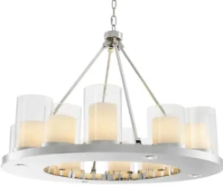 Casa Padrino Luxus Kronleuchter in silber 90 x H. 65 cm - Hotel Restaurant Kollektion