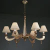 Casa Padrino Luxus Kronleuchter Antikgold B. 75 x H. 85 cm - Handgefertigter Kronleuchter aus Schmiedeeisen - Luxus Kollektion - Edel & Prunkvoll