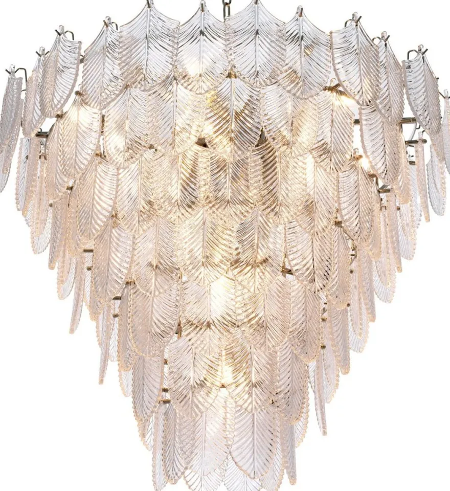 Casa Padrino Luxus Kronleuchter Silber Ø 82 x H. 69 cm - Edler Hotel & Restaurant Kronleuchter - Luxus Qualität