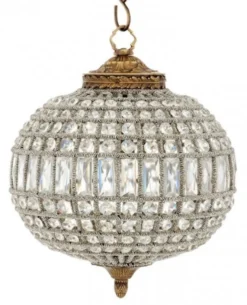 Casa Padrino Luxus Kronleuchter - Antik Messing Hängeleuchte - Ø 38 x H 45 cm