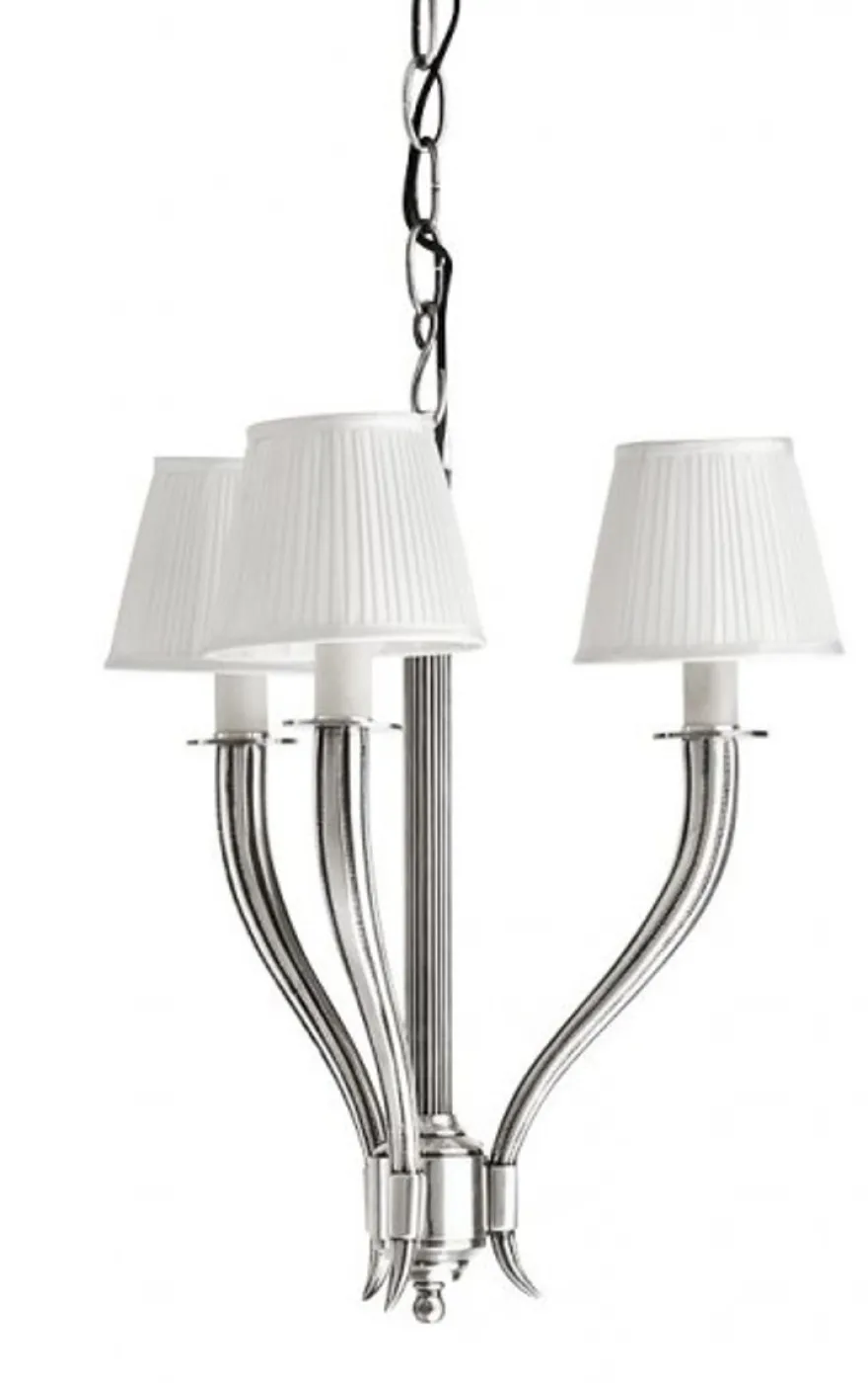 Casa Padrino Luxus Kronleuchter - Luxus Hängeleuchte im Antik Silber Design, Durchmesser 47 x H 47 cm