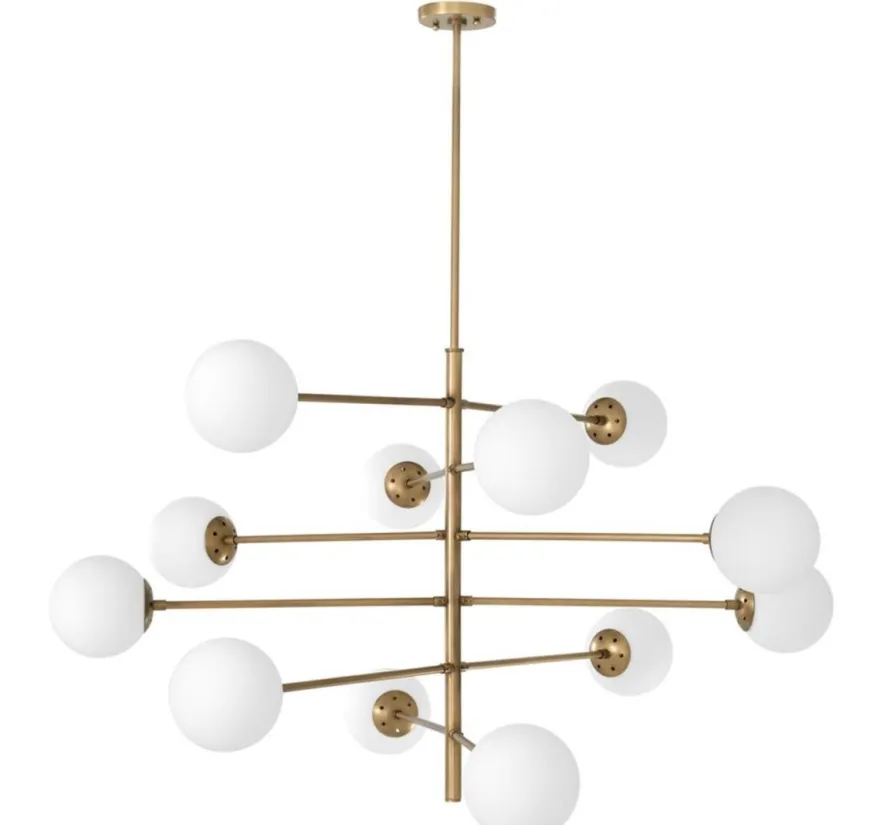 Casa Padrino Luxus Kronleuchter Antik Messingfarben / Weiß Ø 122 x H. 69 cm - Luxus Qualität
