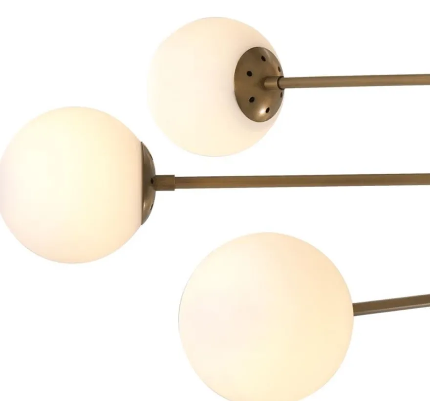 Casa Padrino Luxus Kronleuchter Antik Messingfarben / Weiß Ø 122 x H. 69 cm - Luxus Qualität