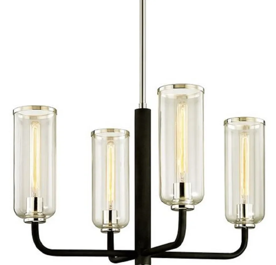 Casa Padrino Luxus Kronleuchter Schwarz / Silber 73 x 73 x H. 45,7 cm - Kronleuchter mit Glas Lampenschirmen