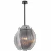 Casa Padrino Luxus Kronleuchter Grau / Bronze Ø 40 x H. 58 cm - Luxus Möbel