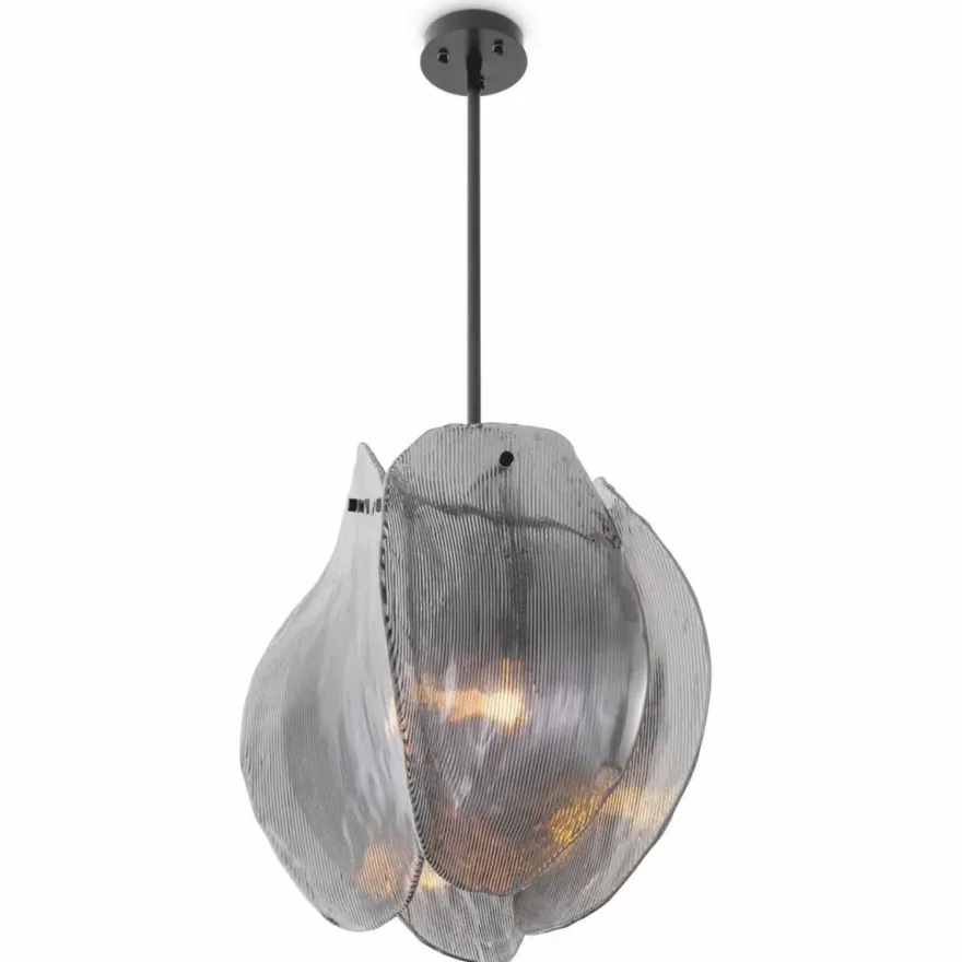 Casa Padrino Luxus Kronleuchter Grau / Bronze Ø 40 x H. 58 cm - Luxus Möbel