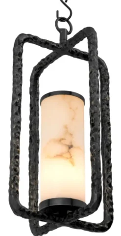 Casa Padrino Luxus Kronleuchter Vintage Messing Alabaster Ø 29 x H 59 cm