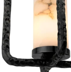 Casa Padrino Luxus Kronleuchter Vintage Messing Alabaster Ø 29 x H 59 cm