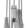 Casa Padrino Luxus Kronleuchter Bronzefarben / Grau Ø 37 x H. 95,5 cm - Moderner Metall Kronleuchter mit Glas Lampenschirmen - Luxus Qualität