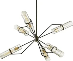 Casa Padrino Luxus Kronleuchter Bronze / Messing Ø 127 x H. 69,2 cm - Designer Wohnzimmer Kronleuchter - Luxus Qualität
