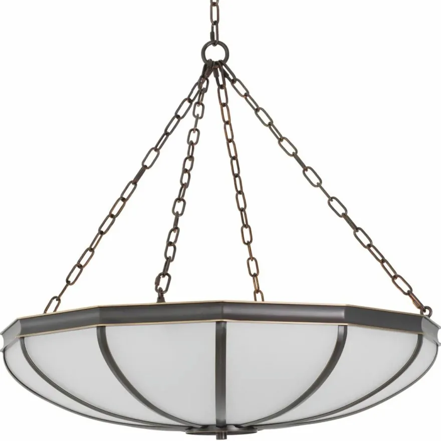 Casa Padrino Luxus Kronleuchter Bronze / Weiß 80 cm - Luxus Möbel - Luxus Interior