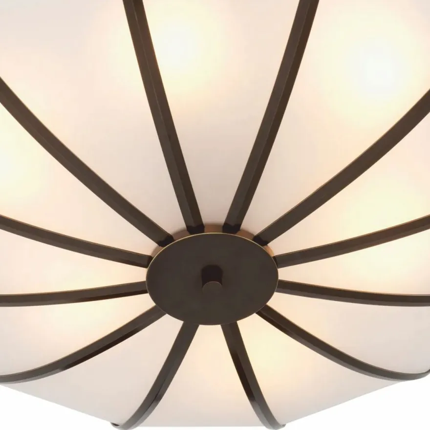 Casa Padrino Luxus Kronleuchter Bronze / Weiß 80 cm - Luxus Möbel - Luxus Interior
