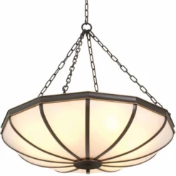 Casa Padrino Luxus Kronleuchter Bronze / Weiß 80 cm - Luxus Möbel - Luxus Interior