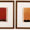 Casa Padrino Luxus Kunstdruck 2er Set Abstrakt Art by Clement Garnier Gold 73 x H. 83 cm