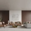 Casa Padrino Luxus Kunstleder Sofa Braun 265 cm - Hotel & Wohnzimmer Möbel