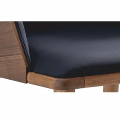 Casa Padrino Luxus Kunstleder Esszimmer Stuhl mit Armlehnen Blau / Braun - Esszimmer Möbel