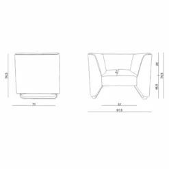 Casa Padrino Luxus Kunstleder Sessel Grau / Silber 91,5 cm - Luxus Interior