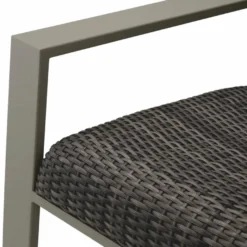 Casa Padrino Luxus Kunstrattan Garten Sofa Grau 180 cm - Garten Möbel