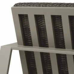 Casa Padrino Luxus Kunstrattan Garten Sofa Grau 180 cm - Garten Möbel