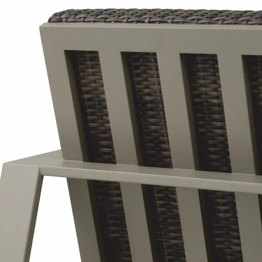 Casa Padrino Luxus Kunstrattan Garten Sofa Grau 180 cm - Garten Möbel