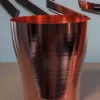 Casa Padrino Luxus Kupfer Champagnerkühler Ø 18 x H. 19 cm - Runder Weinkühler - Sektkühler - Gastronomie Accessoires - Restaurant Accessoires - Hotel Accessoires - Luxus Kollektion