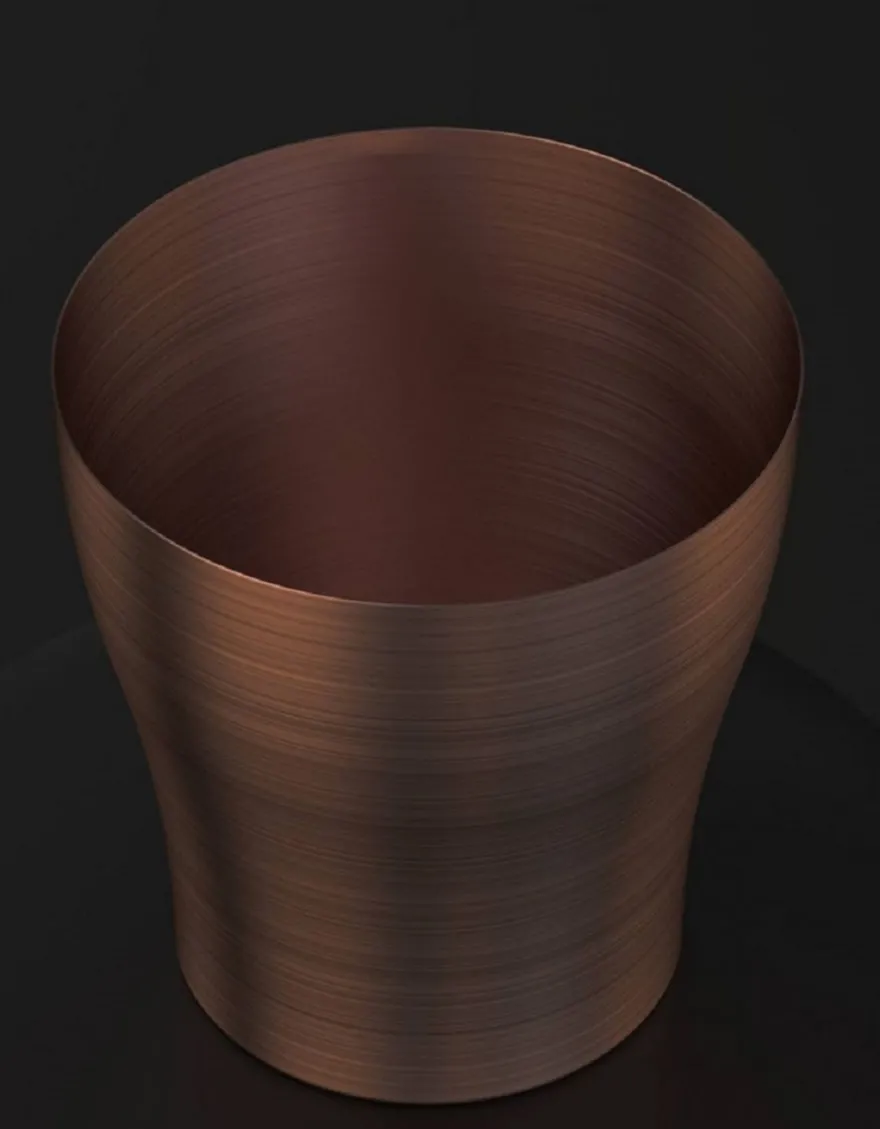 Casa Padrino Luxus Kupfer Champagnerkühler Ø 18 x H. 19 cm - Runder Weinkühler - Sektkühler - Gastronomie Accessoires - Restaurant Accessoires - Hotel Accessoires - Luxus Kollektion
