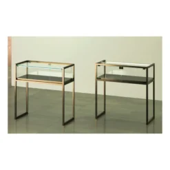 Casa Padrino Luxus Ladentheke 95 x 45 cm H. 95 cm mit 1 LED-Spots - Ladeneinrichtung - Boutique Möbel - Made in Italy