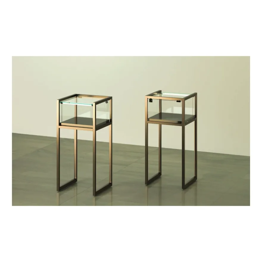 Casa Padrino Luxus Ladentheke 45 x 45 cm H. 95 cm mit LED - Ladeneinrichtung - Boutique Möbel - Made in Italy