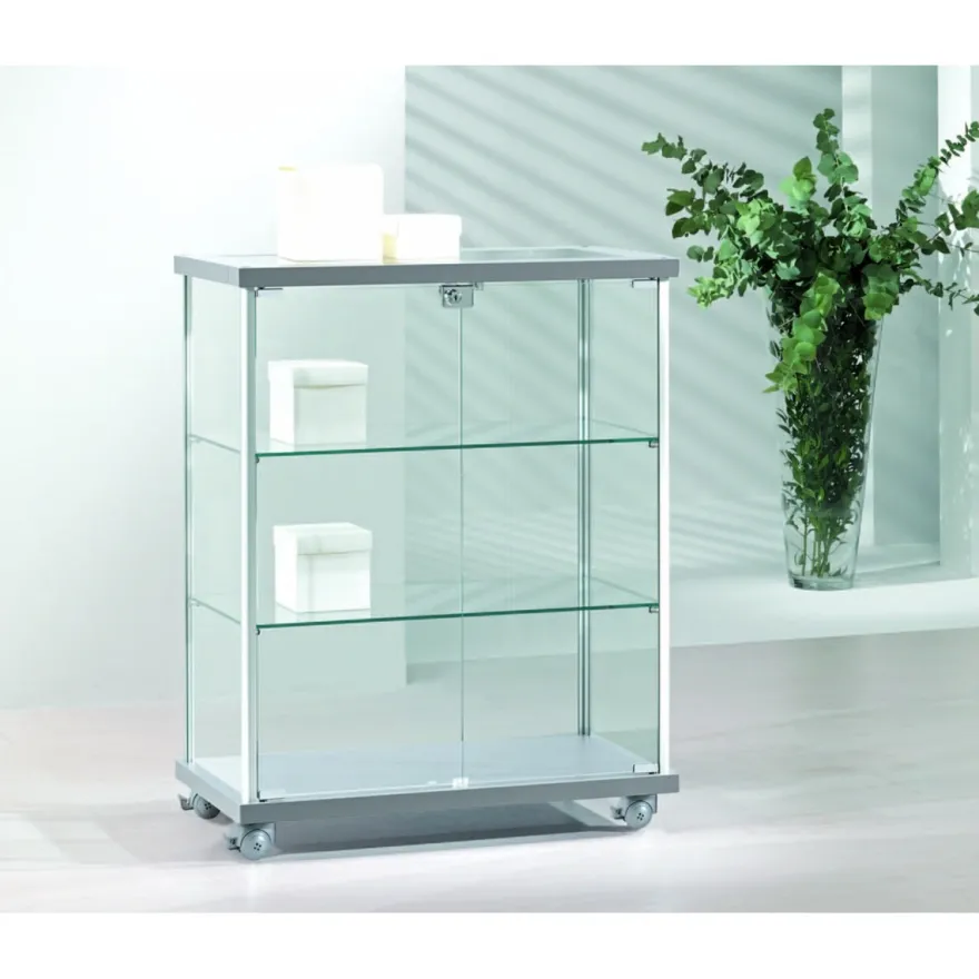 Casa Padrino Luxus Ladenvitrine 73 x 39 cm H. 92 cm - Ladeneinrichtung - Boutique Möbel - Made in Italy