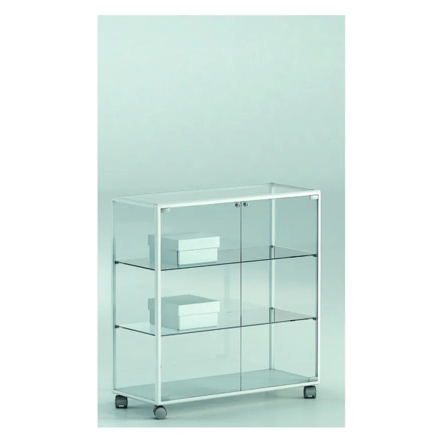Casa Padrino Luxus Ladenvitrine 91 x 37 cm H. 90 cm - Ladeneinrichtung - Boutique Möbel - Made in Italy