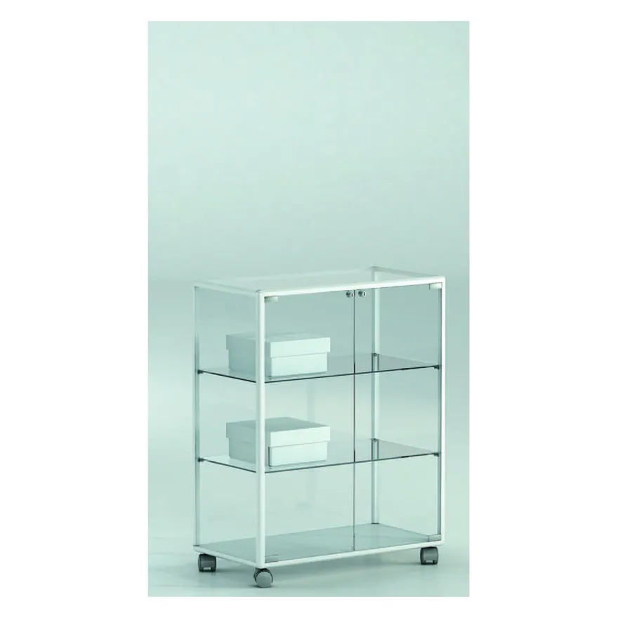 Casa Padrino Luxus Ladenvitrine 71 x 37 cm H. 90 cm - Ladeneinrichtung - Boutique Möbel - Made in Italy