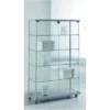 Casa Padrino Luxus Ladenvitrine 93 x 39 cm H. 141 cm mit 4 Glasböden - Ladeneinrichtung - Boutique Möbel - Made in Italy