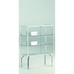 Casa Padrino Luxus Ladenvitrine 91 x 37 cm H. 120 cm - Ladeneinrichtung - Boutique Möbel - Made in Italy