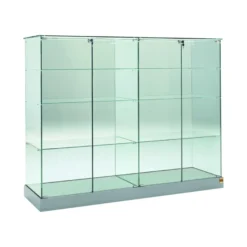 Casa Padrino Luxus Ladenvitrine 142 x 46 cm H. 140 cm - Ladeneinrichtung - Boutique Möbel - Made in Italy