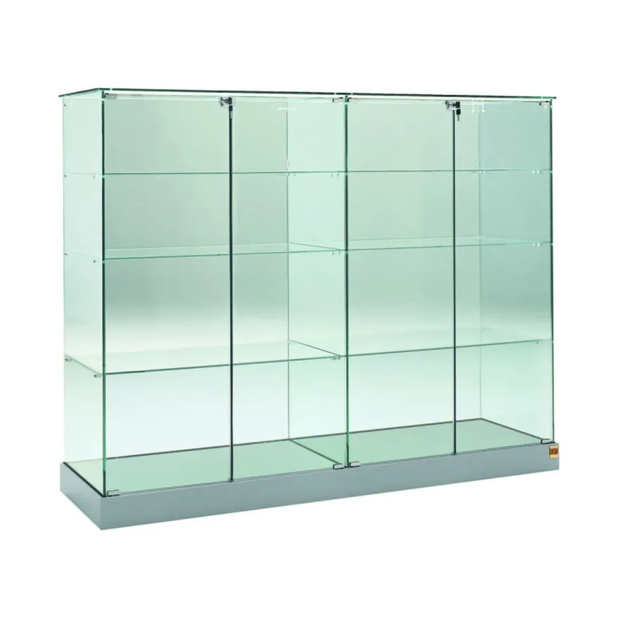 Casa Padrino Luxus Ladenvitrine 142 x 46 cm H. 140 cm - Ladeneinrichtung - Boutique Möbel - Made in Italy