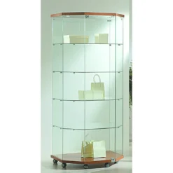 Casa Padrino Luxus Ladenvitrine 80 x 60 cm H. 181 cm mit 3 LED-Spots - Ladeneinrichtung - Boutique Möbel - Made in Italy