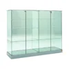 Casa Padrino Luxus Ladenvitrine 182 x 46 cm H. 140 cm mit Glasplatte mit 3 Glasböden - Ladeneinrichtung - Boutique Möbel - Made in Italy