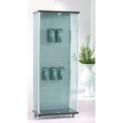 Casa Padrino Luxus Ladenvitrine 73 x 39 cm H. 180 cm mit Lochrückwand - Ladeneinrichtung - Boutique Möbel - Made in Italy