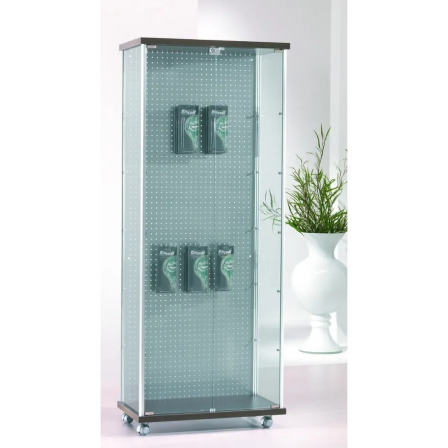 Casa Padrino Luxus Ladenvitrine 73 x 39 cm H. 180 cm mit Lochrückwand - Ladeneinrichtung - Boutique Möbel - Made in Italy