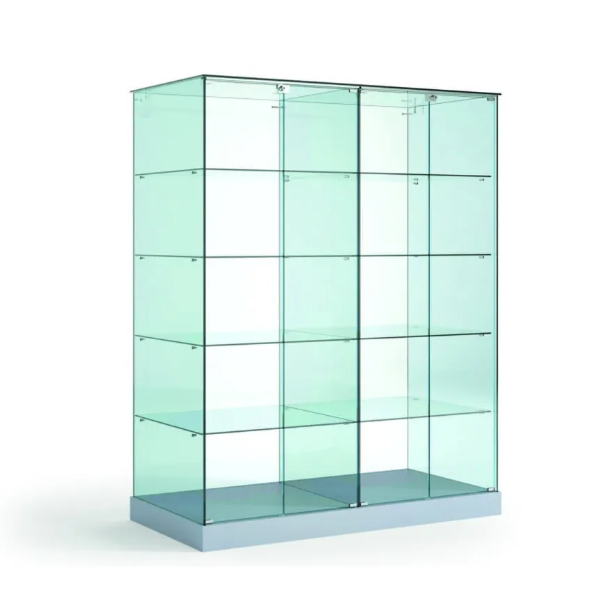 Casa Padrino Luxus Ladenvitrine 142 x 60 cm H. 180 cm - Ladeneinrichtung - Boutique Möbel - Made in Italy