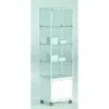Casa Padrino Luxus Ladenvitrine 51 x 37 cm H. 180 cm mit Unterschrank mit 3 Glasböden - Ladeneinrichtung - Boutique Möbel - Made in Italy