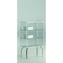 Casa Padrino Luxus Ladenvitrine 71 x 37 cm H. 120 cm - Ladeneinrichtung - Boutique Möbel - Made in Italy