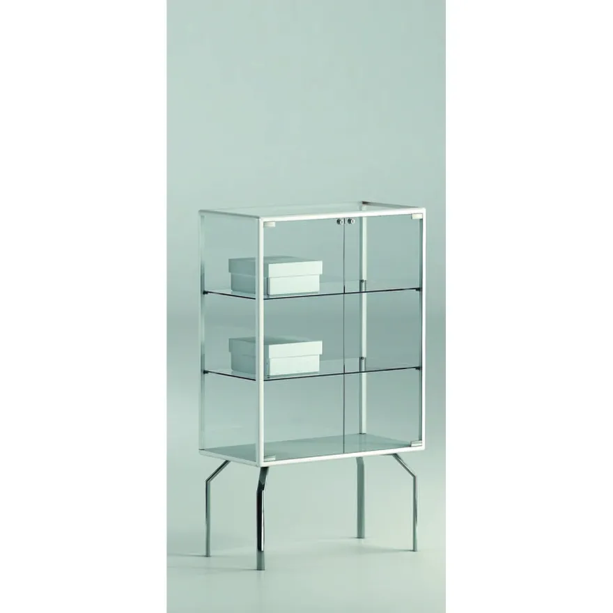 Casa Padrino Luxus Ladenvitrine 71 x 37 cm H. 120 cm - Ladeneinrichtung - Boutique Möbel - Made in Italy